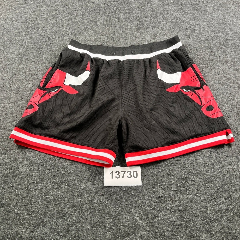 Ultra Game NBA Chicago Bulls Shorts Mens L Black Good Mesh Basketball Athletic